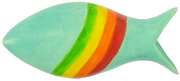 Speckstein-Magnet: Regenbogenfisch - grün Speckstein-Magnet: Regenbogenfisch - grün