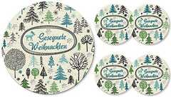 Filz-Untersetzer-Set: Gesegnete Weihnachten Filz-Untersetzer-Set: Gesegnete Weihnachten