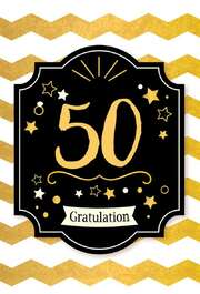 Faltkarte "50 Gratulation" - Geburtstag