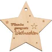 Holzstern - Wünsche gesegnete Weihnachten Holzstern - Wünsche gesegnete Weihnachten