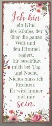 Metallschild lang - Ich bin ein Kind Metallschild lang - Ich bin ein Kind