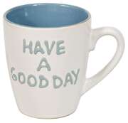 Tasse S "have a good day" - weiß/blau