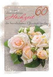 Faltkarte - Diamantene Hochzeit Ps. 34,9 Faltkarte - Diamantene Hochzeit Ps. 34,9