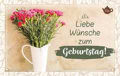 Teekarte - Liebe Wünsche zum Geburtstag Teekarte - Liebe Wünsche zum Geburtstag