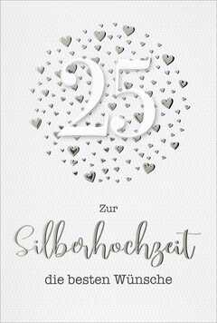 Faltkarte "Silberhochzeit / Silberherzen" Faltkarte "Silberhochzeit / Silberherzen"