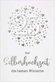 Faltkarte "Silberhochzeit / Silberherzen" Faltkarte "Silberhochzeit / Silberherzen"