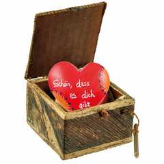 Geschenk-Box mit Herz  - Schön, dass es dich gibt