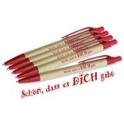 Kugelschreiber "Schön, dass es dich gibt" rot (10er Beutel) Kugelschreiber "Schön, dass es dich gibt" rot (10er Beutel)