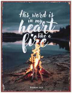 Metallschild groß - His word is in my heart Metallschild groß - His word is in my heart