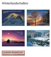 Kleinkärtchenserie Winterlandschaften, 12 Stück Kleinkärtchenserie Winterlandschaften, 12 Stück