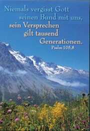 Postkarten: Psalm 105,8, 12 Stück Postkarten: Psalm 105,8, 12 Stück