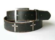 Ledergürtel "Kreuz" - Größe M Ledergürtel "Kreuz" - Größe M