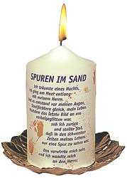 Kerze 'Spuren im Sand'