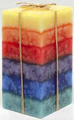 Regenbogen-Kerze - Mini (eckig) Regenbogen-Kerze - Mini (eckig)