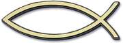 Reliefaufkleber "Fisch" - 13 cm gold Reliefaufkleber "Fisch" - 13 cm gold