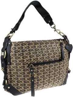 Handtasche für Damen "Fisch" - beige-schwarz Handtasche für Damen "Fisch" - beige-schwarz