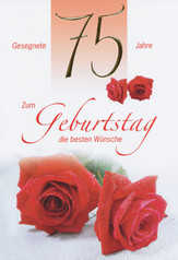 Faltkarten 75. Geburtstag - 5 Stück Faltkarten 75. Geburtstag - 5 Stück