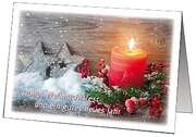 Faltkarten Weihnacht/Neujahr Kerzen, 5 Stück Faltkarten Weihnacht/Neujahr Kerzen, 5 Stück