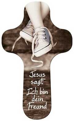 Handschmeichler Kreuz "Jesus sagt: Ich bin dein Freund"