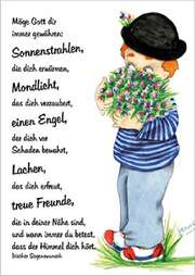 Postkarten: Möge Gott dir immer gewähren, 4 Stück Postkarten: Möge Gott dir immer gewähren, 4 Stück