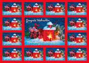 Aufkleber-Gruß-Karten: Gesegnete Weihnachten - 12 Stück Aufkleber-Gruß-Karten: Gesegnete Weihnachten - 12 Stück
