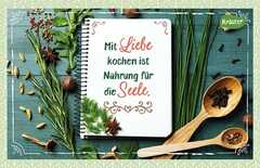 Kräuter-Dip-Postkarte - Mit Liebe kochen