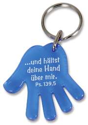 Schlüsselanhänger "Hand" - blau